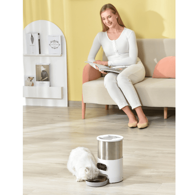 Petwant Pet Feeder Petwant Automatic Pet Feeder Stainless Steel 4.5L