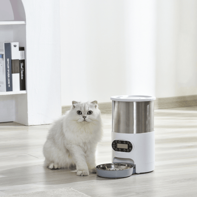 Petwant Pet Feeder Petwant Automatic Pet Feeder Stainless Steel 4.5L