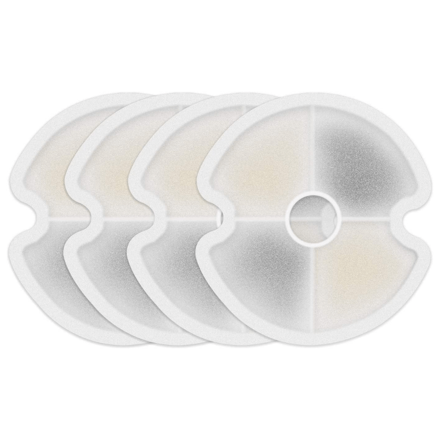 Petwant Pet Fountain Stainless Steel Cat Water Fountain Replacement Filter - 4 Pack