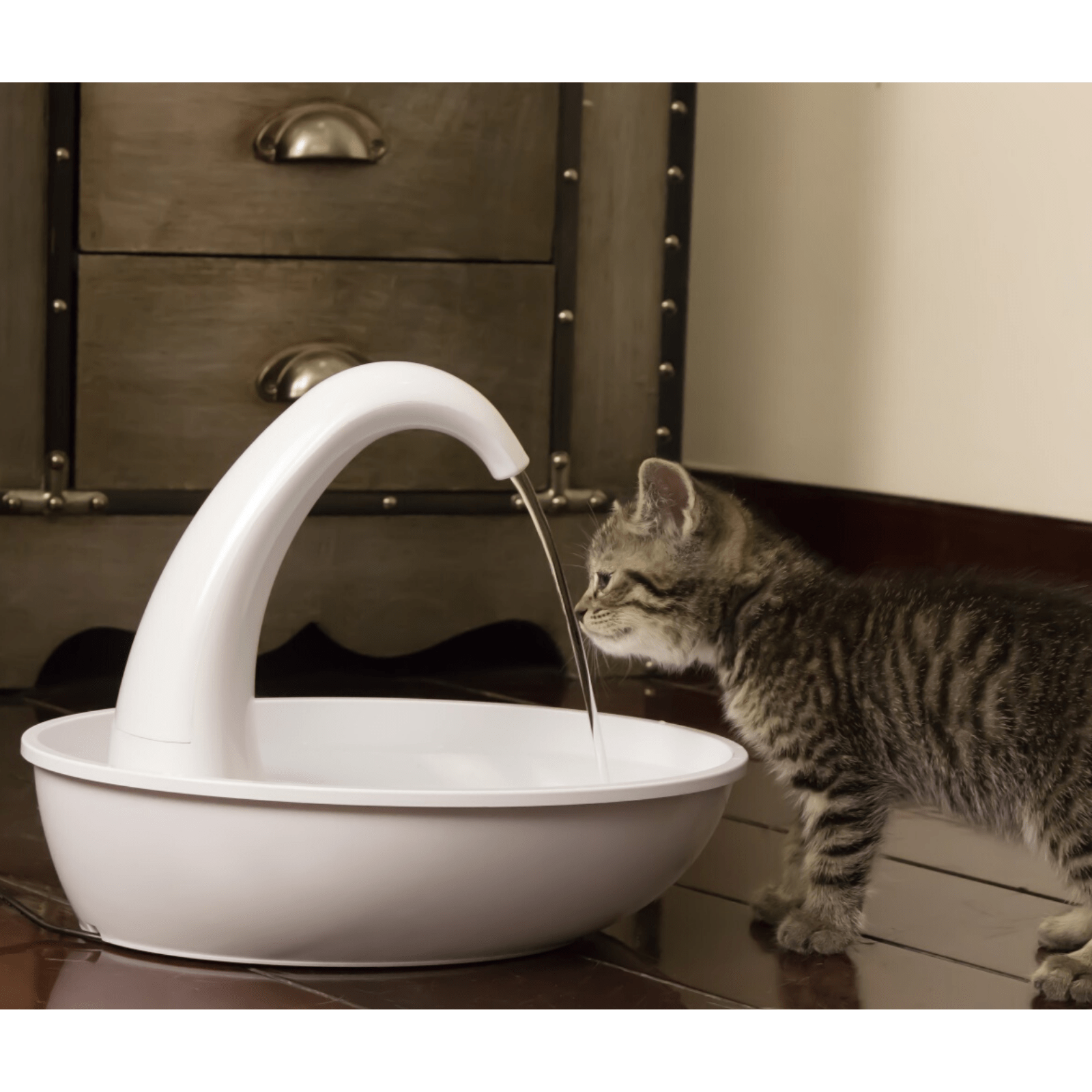 Pioneer Pet Swan Drinking Water Fountain 2.3L Capacity Modern Pets