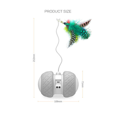Bentopal Smart Wheel Feather Self Rolling Cat Toy