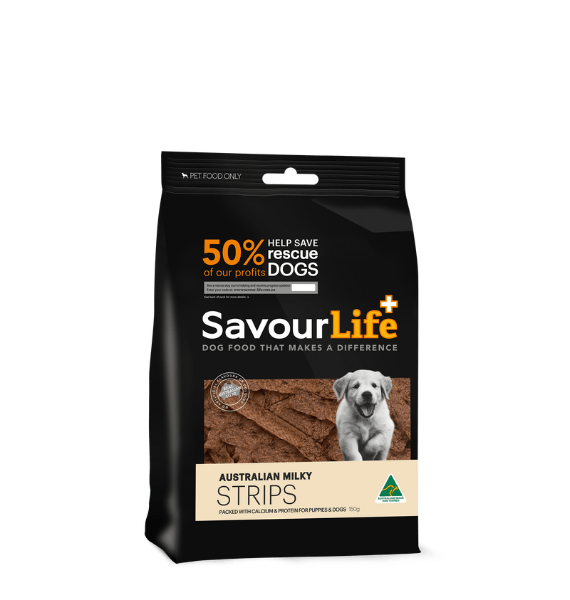 SavourLife Dog Treats Savourlife Puppy Treats, Australian Milky Strips 150g