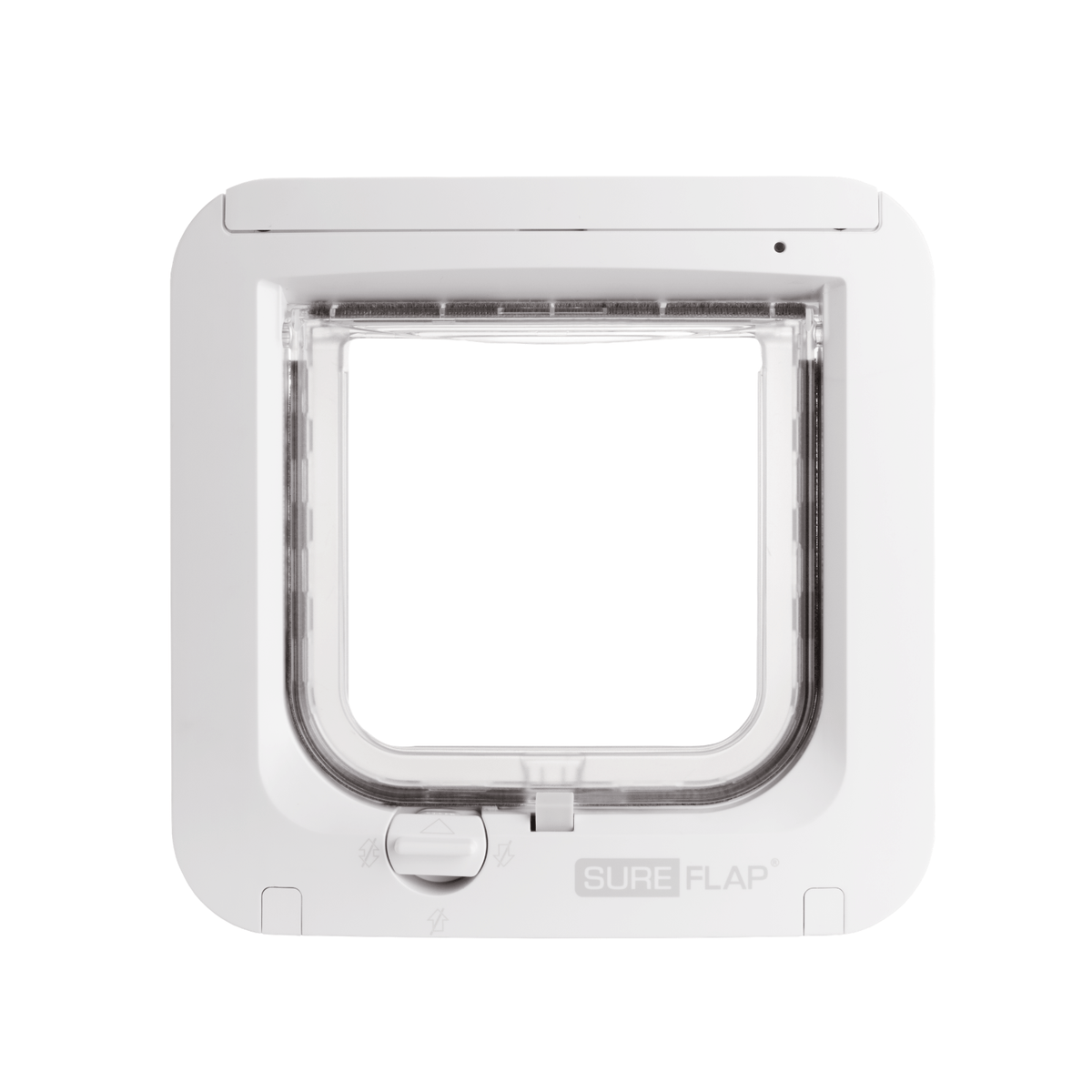 Illustration of Cat Door With Microchip Reader And Timer