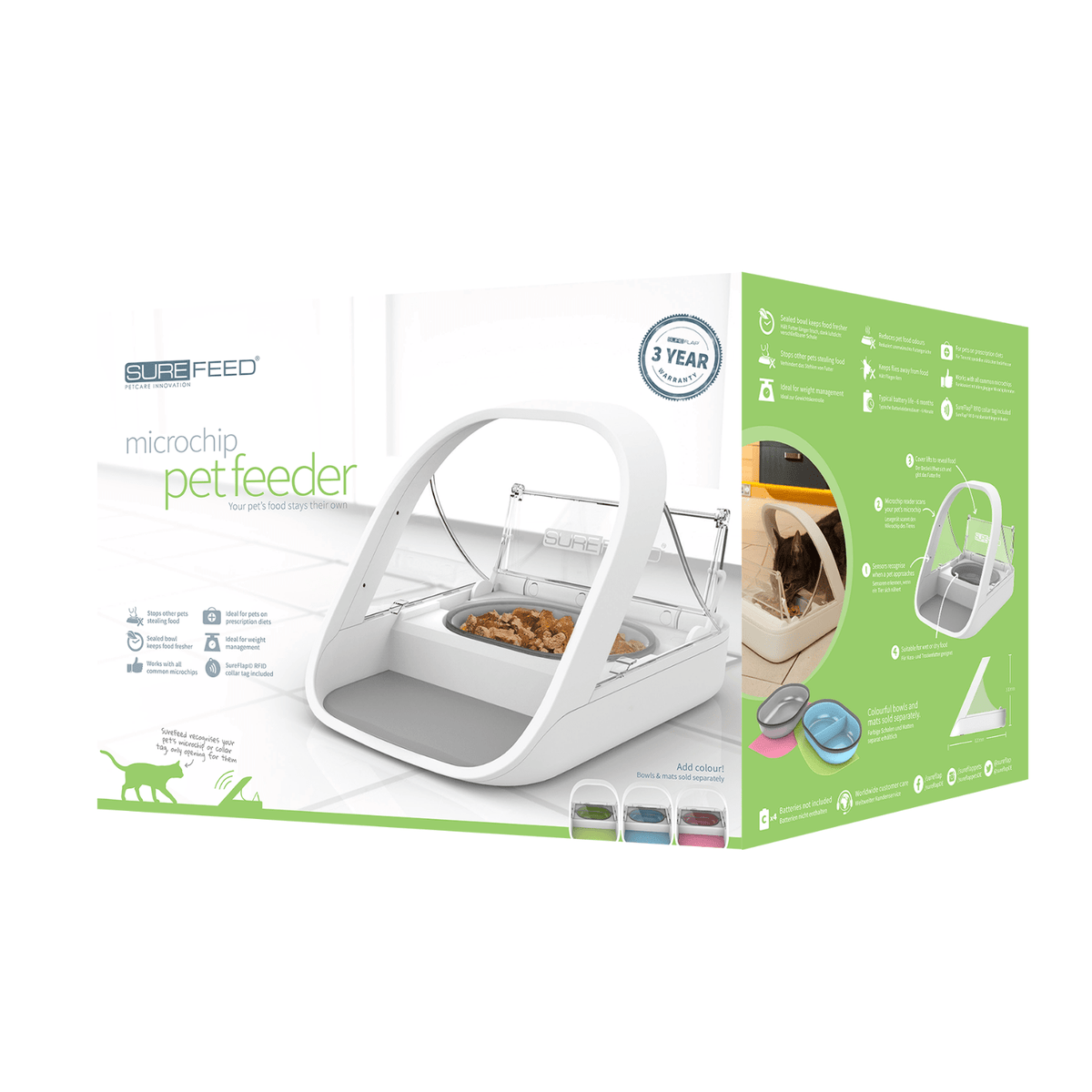 Surefeed Microchip Pet Feeder, Smart Feeding Bowl for Dogs & Cats