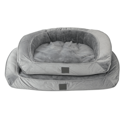 T&S Products Pet Bed T&S Designer Portsea Lounge Dog Bed, Light Grey