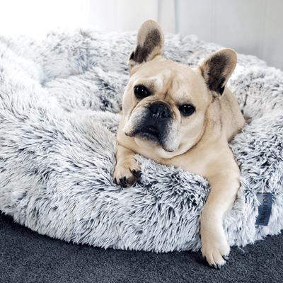 T&S Products Pet Bed T&S Grey Polar Bed, Round Pet Bed