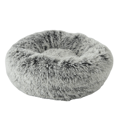T&S Products Pet Bed T&S Grey Polar Bed, Round Pet Bed