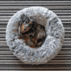T&S Products Pet Bed T&S Grey Polar Bed, Round Pet Bed