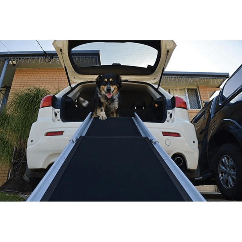 Zeez Ramps & Stairs Zeez Telescopic Dog Ramp, Aluminium Light-weight Non-Slip, Black
