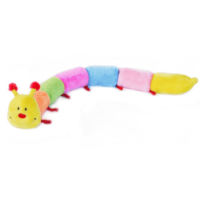 Zippy Paws Dog Toy Zippy Paws Long Caterpillar 6 Squeakers Plush No Stuffing Dog Toy